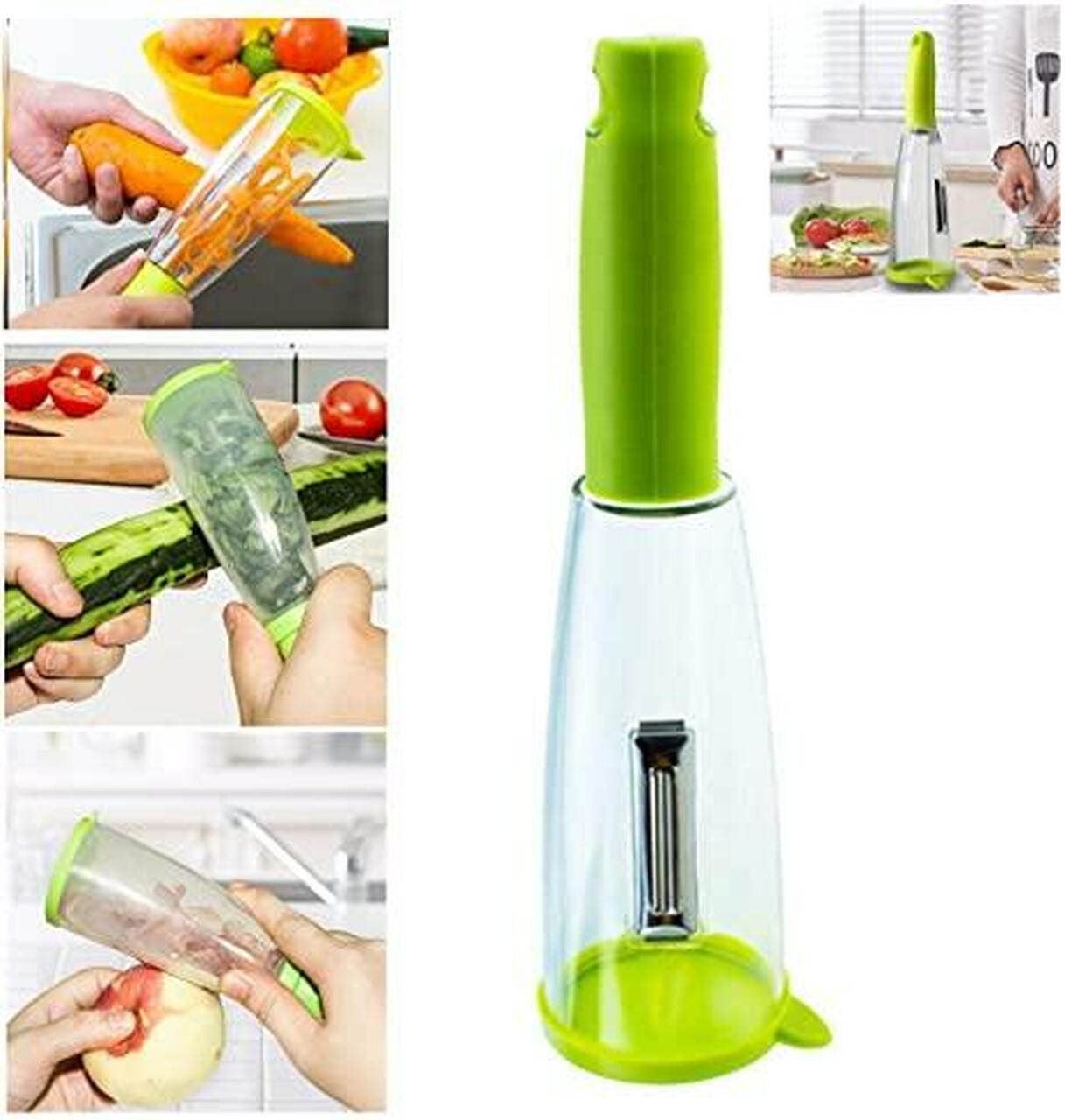 Multifunctional Storage Peeler With Trash Can Fruit Vegetable