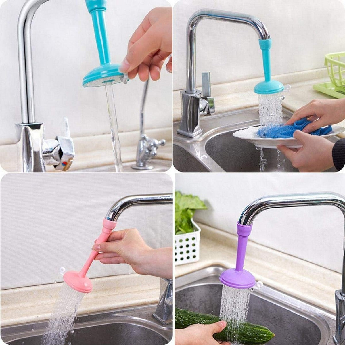 Silicone Kitchen Faucet Kitchen Shower Splash Faucet Water-saving Filter Shower Water Rotating Spray Regulator