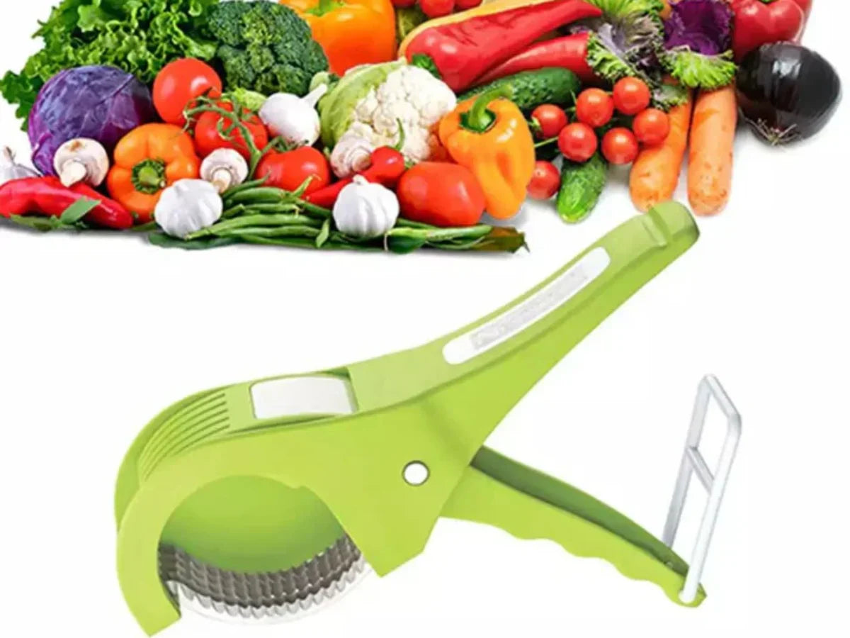 Ultimate 5-blade Multi Veg Cutter: Effortless Precision For Vegetables & Fruits Slicing And Dicing (random Color)