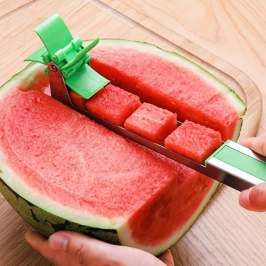 Windmill Watermelon Cube Cutter | Watermelon Slicer Cutter, Stainless Steel Watermelon Cutter Wheel Fruit Knife Melon Knife Corer Kitchen Gadgets, Practical Tool For Fruit Vegetable Salad